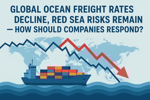 Global Ocean Freight Rates Decline, Red Sea Risks...